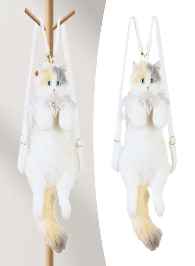 JRS TRADERS Realistic Cat Shape Shoulder Bag | Cute 3D Cat Sling Bag for Girls & Women | Soft Plush Handbag - Image 4